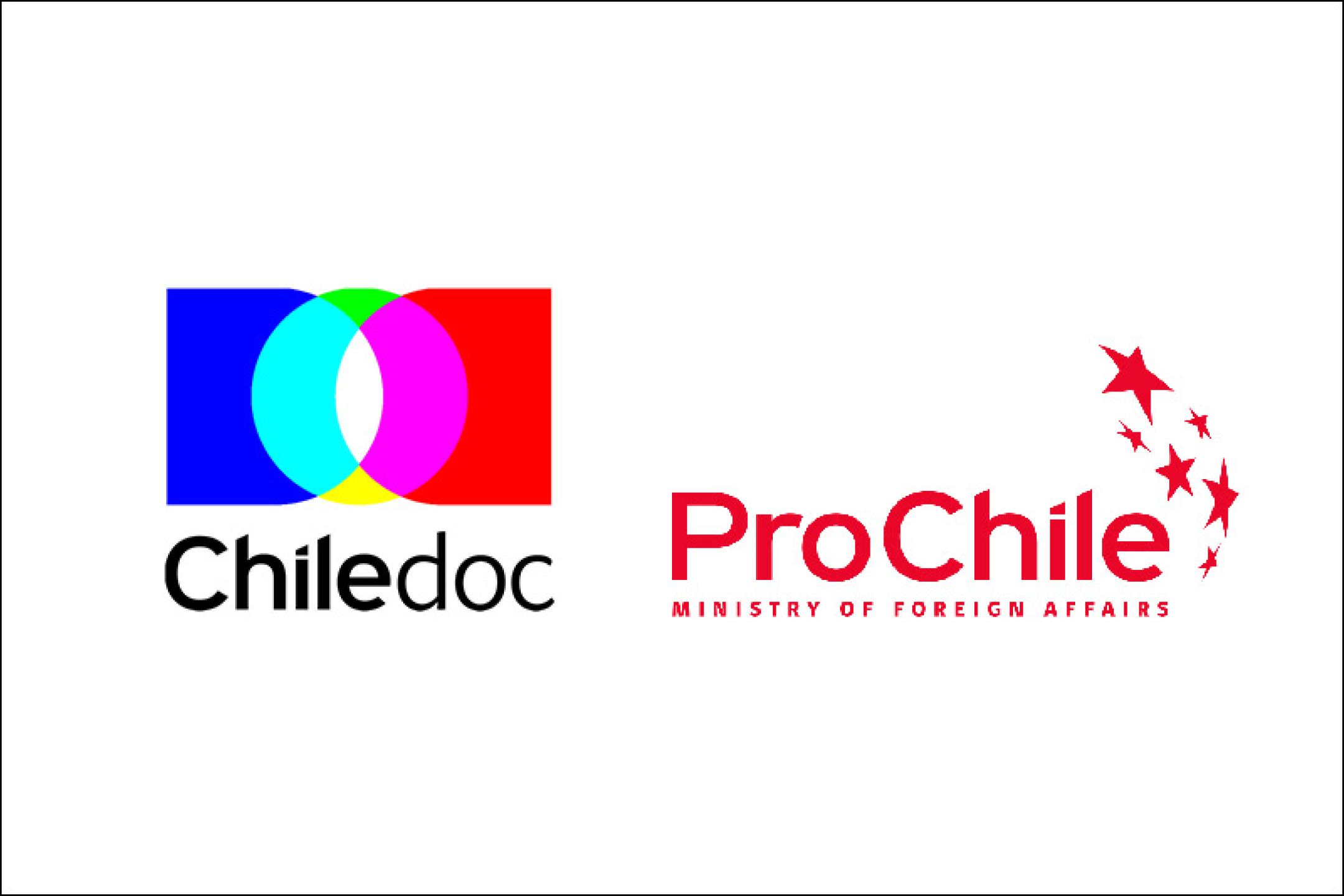 The two logos of Chiledoc and ProChile 