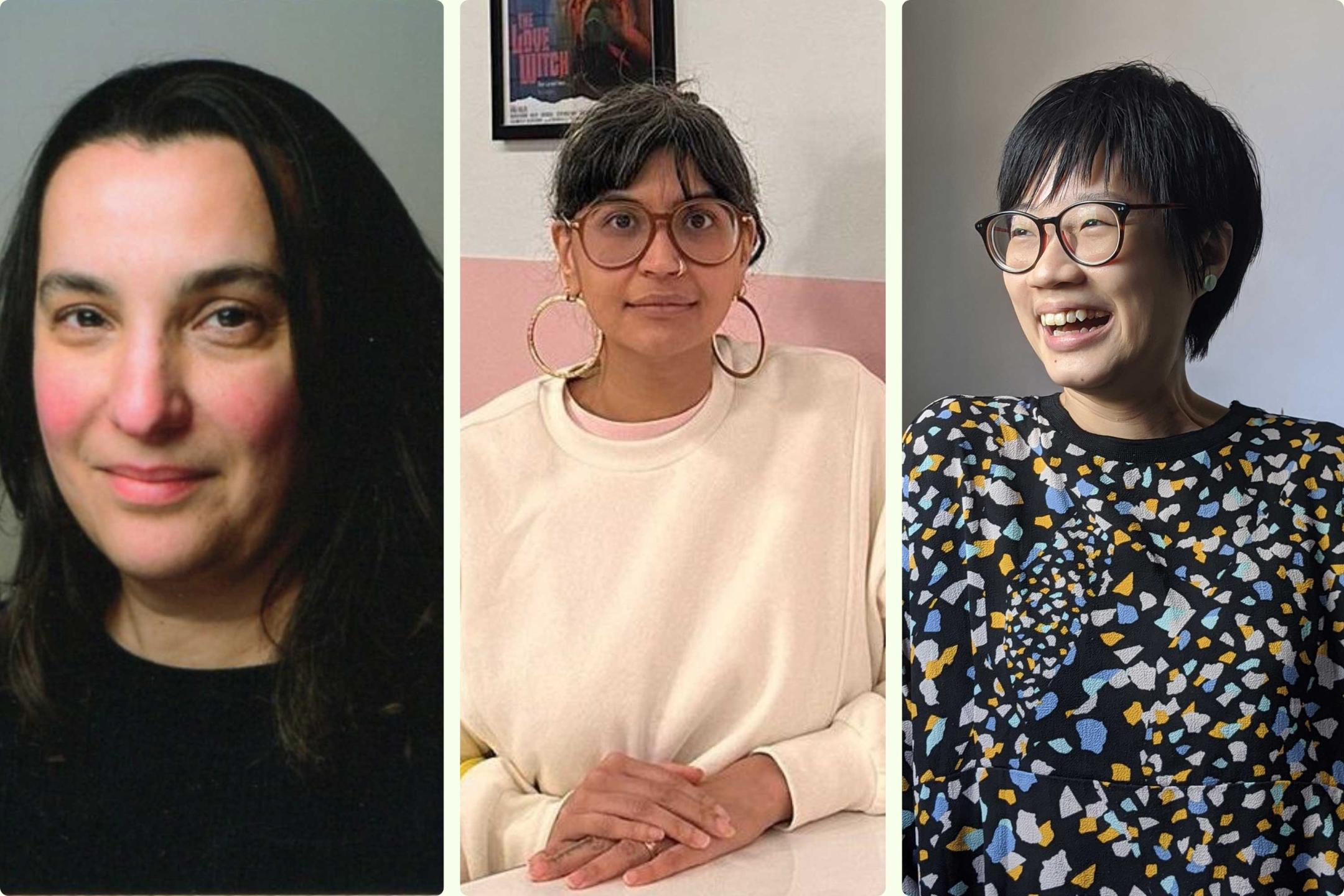 Portrait collage of Nihan Sivridag, Qila Gill and Puiyee Leong