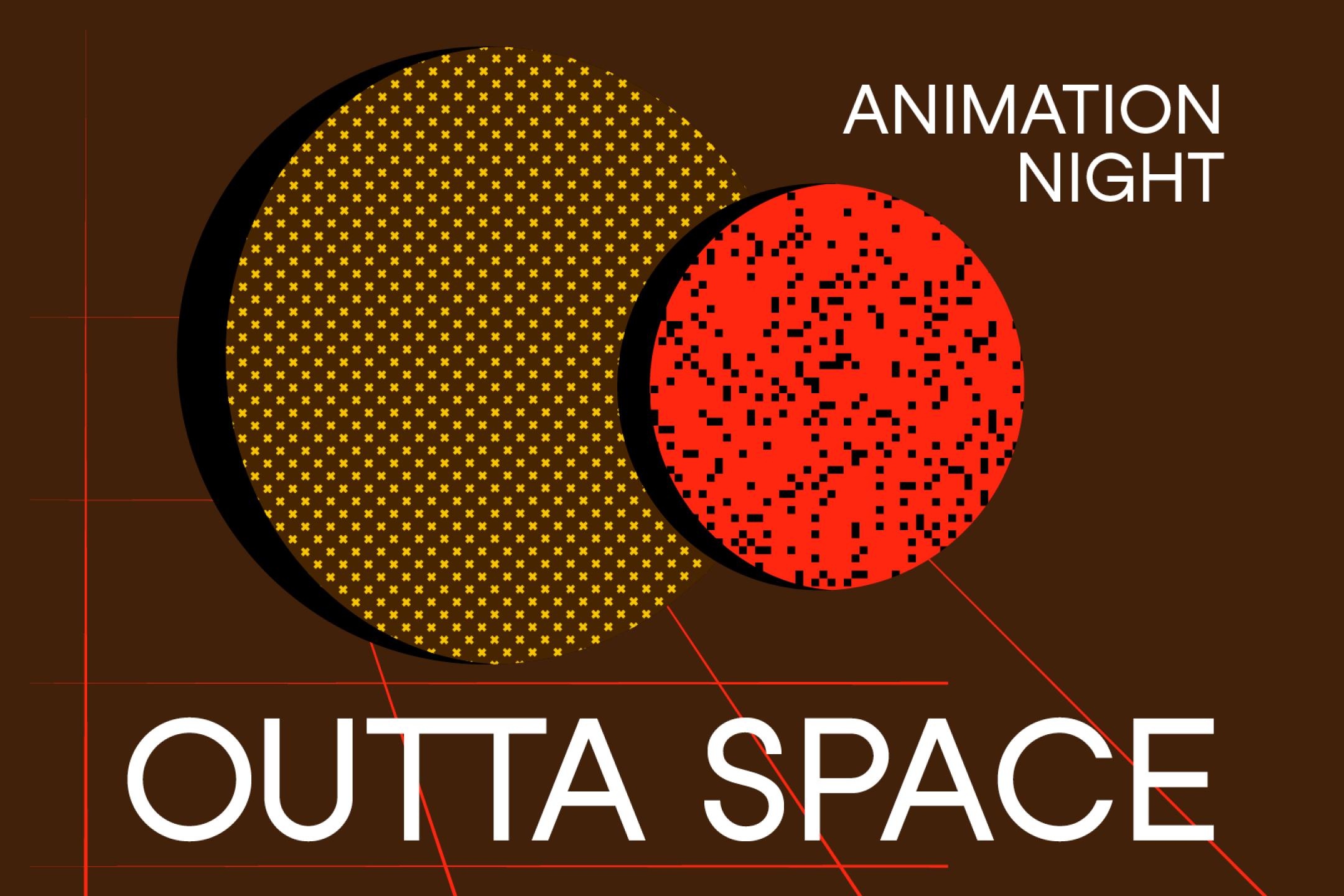 Abstrakte Motivgrafik der Animation Night: Outta Space