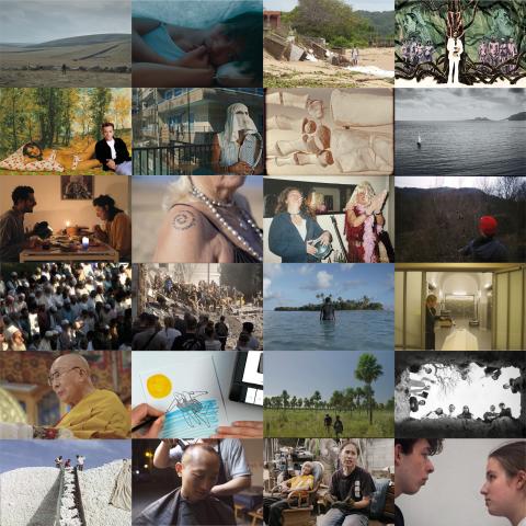 Collage of film stills from the selected projects