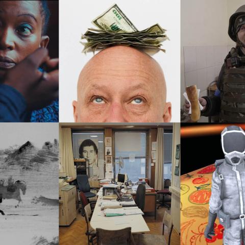 Collage aus sechs Film Stills zum DOK Stream 2025