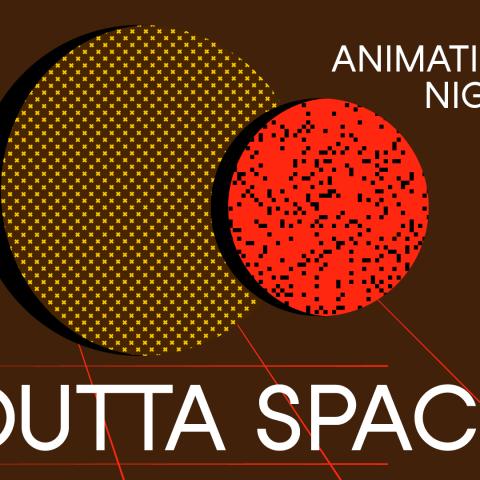 Abstrakte Motivgrafik der Animation Night: Outta Space