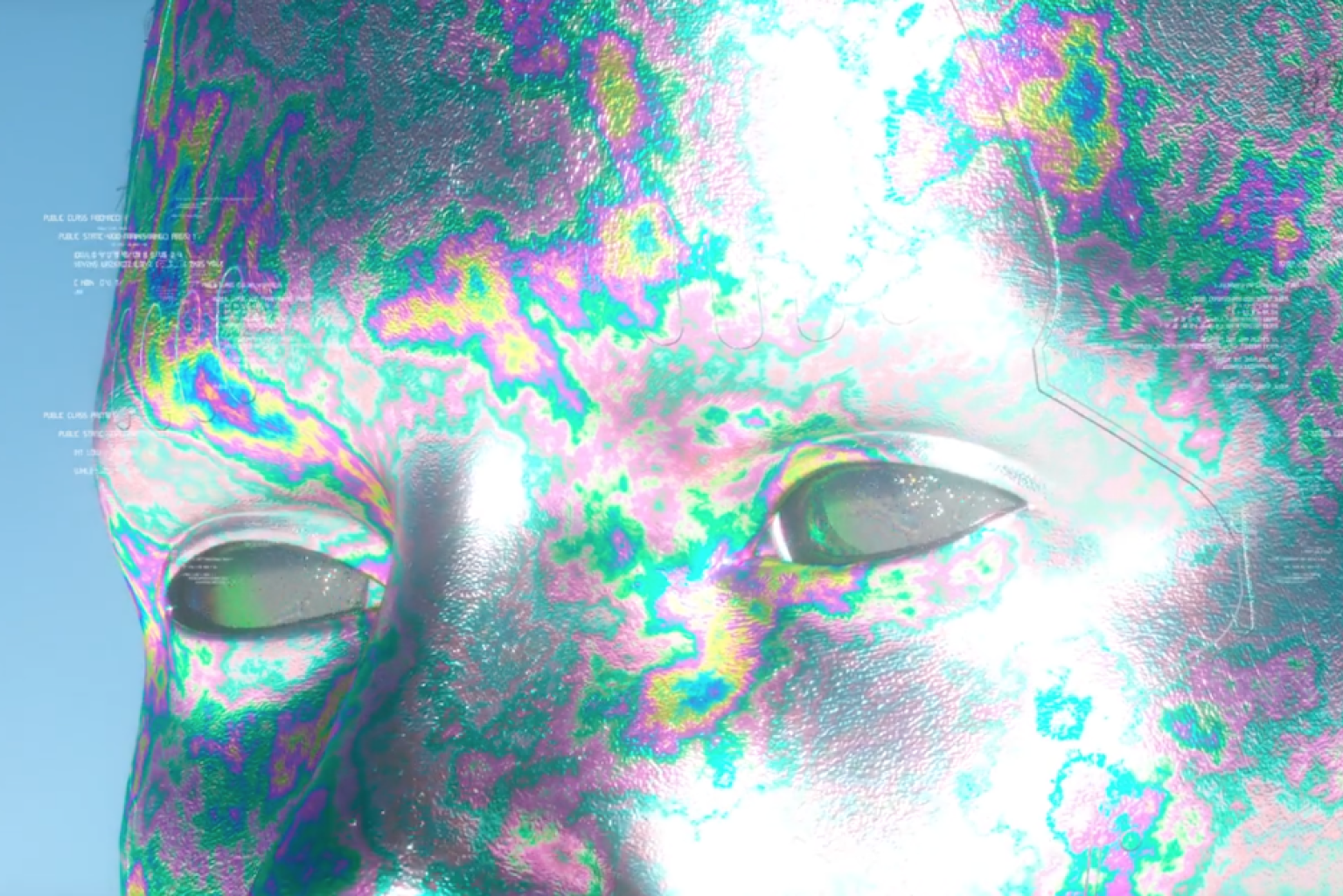 Chromatic close-up of a face