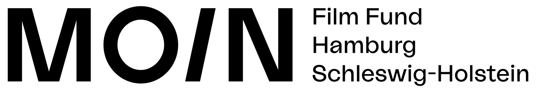 Black texts says Moin, Film Fund Hamburg Schleswig-Holstein