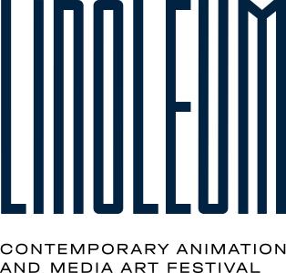 In sehr langen Buchstaben der Text Linoleum