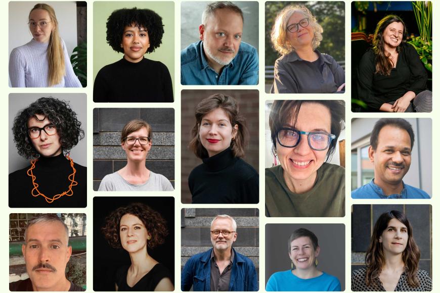 Eine Collage aus Portraits von allen fünfzehn Auswahlkommissions-Mitgliedern